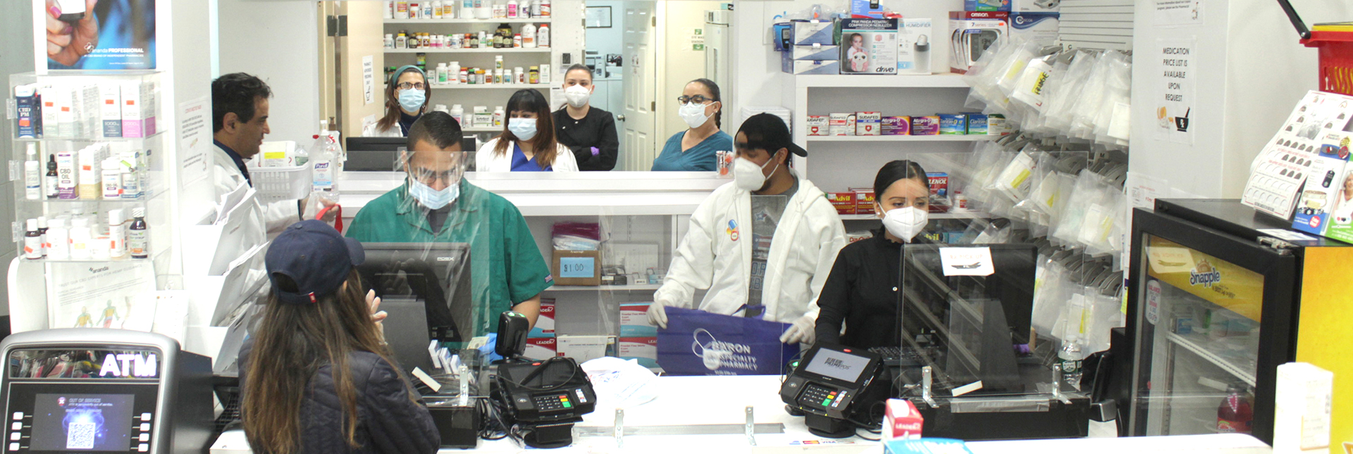 two pharmacists filing the medicines